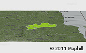 Physical Panoramic Map of Luunja, darken, semi-desaturated