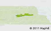 Physical Panoramic Map of Luunja, lighten