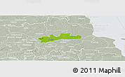 Physical Panoramic Map of Luunja, lighten, semi-desaturated