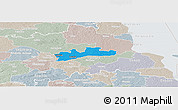 Political Panoramic Map of Luunja, lighten, semi-desaturated