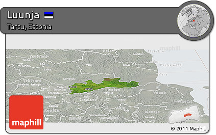 Satellite Panoramic Map of Luunja, lighten, semi-desaturated
