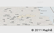 Shaded Relief Panoramic Map of Luunja, semi-desaturated