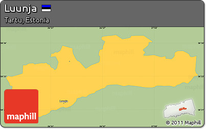 Savanna Style Simple Map of Luunja, single color outside