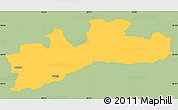Savanna Style Simple Map of Luunja, single color outside