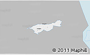 Gray 3D Map of Mäksa, single color outside
