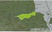 Physical 3D Map of Mäksa, darken, semi-desaturated