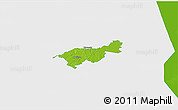 Physical 3D Map of Mäksa, single color outside