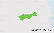 Political 3D Map of Mäksa, single color outside
