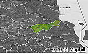 Satellite 3D Map of Mäksa, desaturated