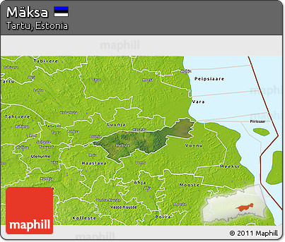 Satellite 3D Map of Mäksa, physical outside