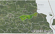 Satellite 3D Map of Mäksa, semi-desaturated