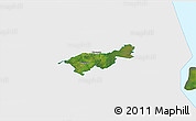 Satellite 3D Map of Mäksa, single color outside