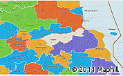 Shaded Relief 3D Map of Mäksa, political outside