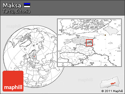 Blank Location Map of Mäksa, highlighted country, highlighted parent region