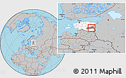 Gray Location Map of Mäksa, highlighted country, highlighted parent region