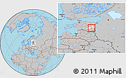 Gray Location Map of Mäksa, highlighted parent region