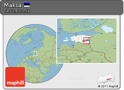 Savanna Style Location Map of Mäksa, highlighted country, highlighted parent region