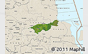 Satellite Map of Mäksa, shaded relief outside