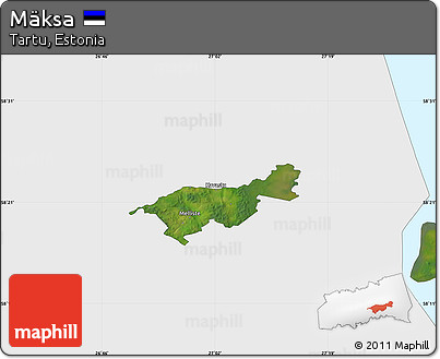 Satellite Map of Mäksa, single color outside