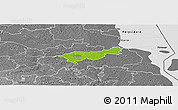 Physical Panoramic Map of Mäksa, desaturated