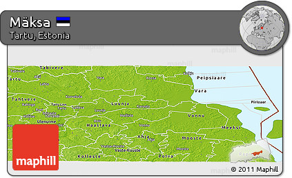 Physical Panoramic Map of Mäksa