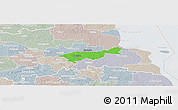 Political Panoramic Map of Mäksa, lighten, semi-desaturated