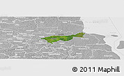 Satellite Panoramic Map of Mäksa, lighten, desaturated