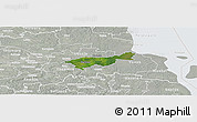 Satellite Panoramic Map of Mäksa, lighten, semi-desaturated