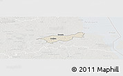 Shaded Relief Panoramic Map of Mäksa, lighten, semi-desaturated