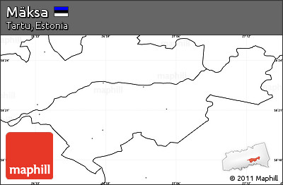 Blank Simple Map of Mäksa, no labels