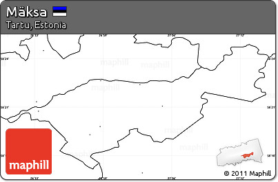 Blank Simple Map of Mäksa, no labels