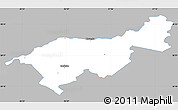 Gray Simple Map of Mäksa, single color outside