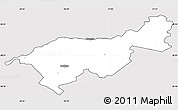Silver Style Simple Map of Mäksa, cropped outside