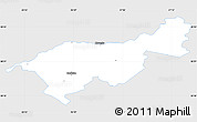 Silver Style Simple Map of Mäksa, single color outside