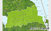 Physical Map of Tartu, satellite outside