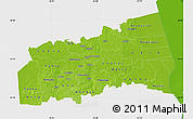Physical Map of Tartu, single color outside
