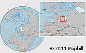 Gray Location Map of Noo, highlighted parent region, hill shading