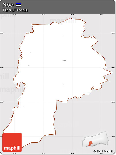 Classic Style Simple Map of Noo, cropped outside