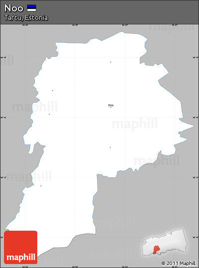 Gray Simple Map of Noo, single color outside