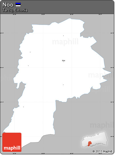 Gray Simple Map of Noo, single color outside