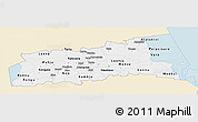 Classic Style Panoramic Map of Tartu, single color outside