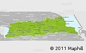 Physical Panoramic Map of Tartu, lighten, desaturated