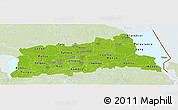 Physical Panoramic Map of Tartu, lighten