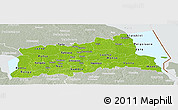 Physical Panoramic Map of Tartu, lighten, semi-desaturated