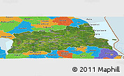 Satellite Panoramic Map of Tartu, political outside