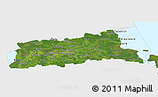 Satellite Panoramic Map of Tartu, single color outside