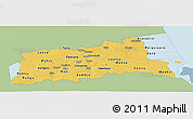 Savanna Style Panoramic Map of Tartu, single color outside