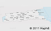 Silver Style Panoramic Map of Tartu, single color outside