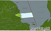 Physical 3D Map of Peipsiääre, darken