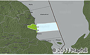 Physical 3D Map of Peipsiääre, darken, semi-desaturated